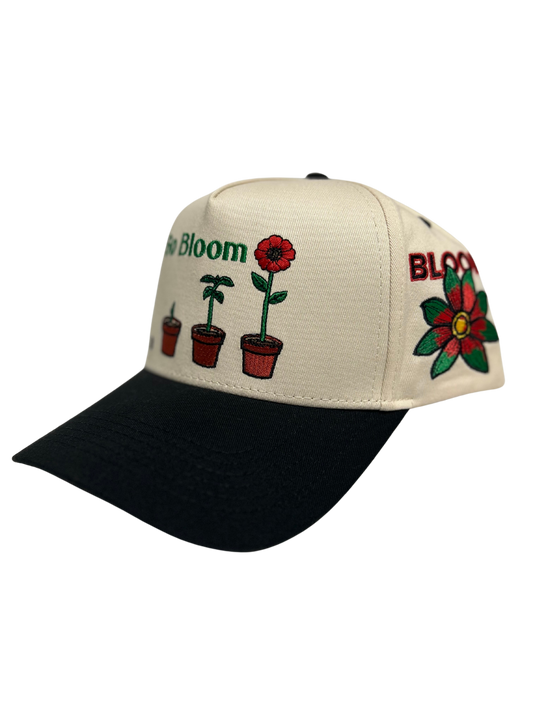 Full Bloom Snapback - Cream/Black